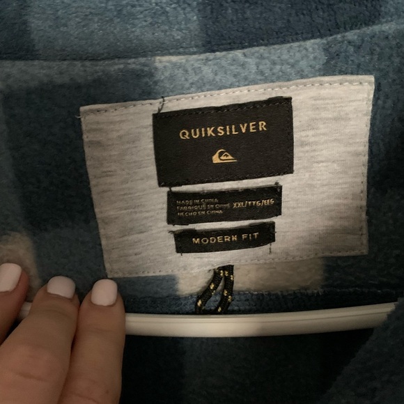 Mens Fleece plaid button up Quiksilver XXL - Picture 5 of 6
